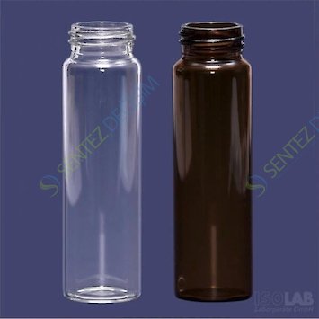 ISOLAB 095.03.001 Vial - Vida Kapak - N20 - 22 ml - 22,7 x 86 mm - Şeffaf