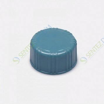 ISOLAB 095.06.003 Kapak + Septa - Beyaz Septa / Bej PTFE - Deliksiz - N15 Vidalı Vial İçin