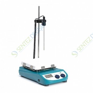 ISOLAB 613.06.001 Karıştırıcı - Manyetik - Isıtıcılı - 550 C - LCD Göstergeli