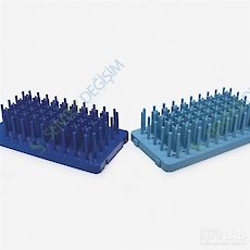 ISOLAB 079.08.015L Tüp Standı - ABS - Kirpi Model - 15 ml Tüpler İçin - Lacivert