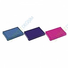 ISOLAB 089.03.012R PCR Tüp Standı - 96 Delikli - Rubi