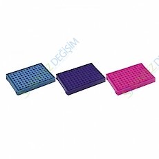 ISOLAB 089.03.012P PCR Tüp Standı - 96 Delikli - Mor