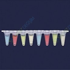 ISOLAB 123.02.028 qPCR Şeriti - Şeffaf - Demonte Düz Kapaklı - 0,1 ml - 12 Adet