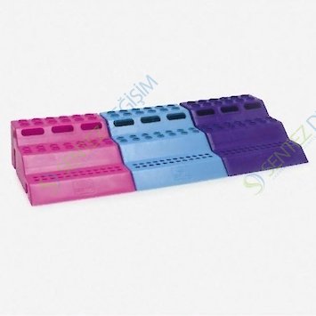 ISOLAB 080.01.003B Mikrotüp Standı - 3 Sıralı - Mavi