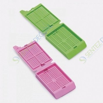 ISOLAB 074.04.004 Parafin Kasedi - Kapaklı - Biopsi - Pembe