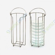 ISOLAB 081.20.001 Petri Kutusu Sepeti - Paslanmaz Çelik - 10 Petri Kapasiteli