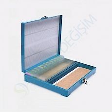 ISOLAB 076.02.012R Lam Kutusu - 100 Lam Kapasiteli - Metal Kilitli - Rubi