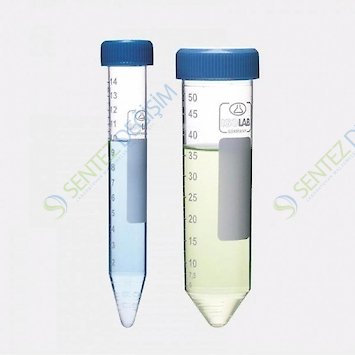 ISOLAB 078.02.002 Tüp - Santrifüj - P.P - Vidalı Kapaklı - 15 ml - DNA/RNA free - Gamma Steril - Tekli Ambalaj - 50 Adet
