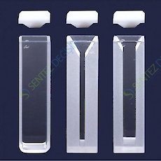 ISOLAB 098.01.006 Spektrofotometre Küveti - Optik Cam - Mikro - 12,5X12,5X45 mm - 0,70 ml