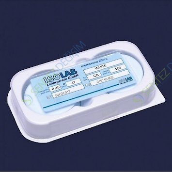 ISOLAB 104.01.001 Membran Filtre - Gözenek Büyüklüğü 0,20 um - 47 mm çap - Selüloz Karıştırılmış Ester