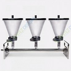 ISOLAB 043.05.103 Vakum Manifold Düzeneği - Paslanmaz Çelik - 3 Gözlü