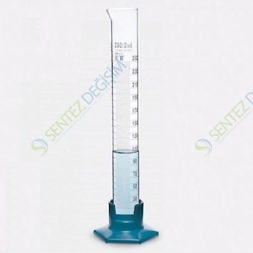 ISOLAB 016.07.025 Mezür - Uzun Form - P.P Tabanlı - B Kalite - Grup Sertifikalı - Beyaz Skala - 25 ml