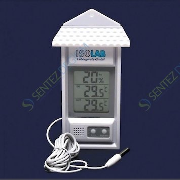 ISOLAB 059.03.004 Termometre - Maximum/Minimum - Nem