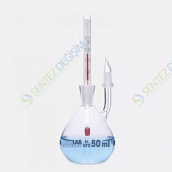 ISOLAB 023.03.005 Piknometre - Kalibreli - Termometreli - 5 ml