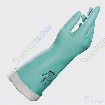 ISOLAB 080.22.008 Eldiven - Nitril - Kimyasal Koruma - Ağır İş - Medium