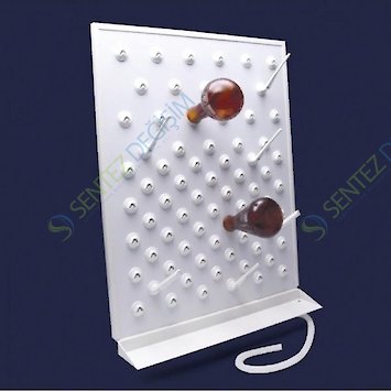 ISOLAB 071.01.002 Kurutma Askısı - 72 Yuvalı - Sökülür/Takılır Tutaçlı