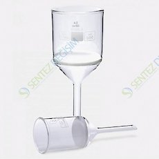 ISOLAB 043.01.124 Huni - Gooch - Sinter Cam Filtreli - 17D - Por 4 - 125 ml - Çap 60 mm