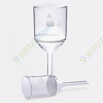 ISOLAB 043.01.124 Huni - Gooch - Sinter Cam Filtreli - 17D - Por 4 - 125 ml - Çap 60 mm