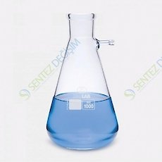 ISOLAB 040.01.500 Erlen - Nuçe - Cam - Cam Su Giriş Borulu - 500 ml