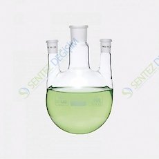 ISOLAB 030.46.500 Balon Dibi Yuvarlak 3 Boyunlu Paralel Yan Boyun Merkez Boyun : NS 29/32 Yan Boyun(lar) : NS 19/26 500 ml