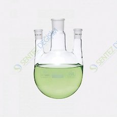 ISOLAB 030.42.250 Balon Dibi Yuvarlak 3 Boyunlu Paralel Yan Boyun Merkez Boyun : NS 14/23 Yan Boyun(lar) : NS 14/23 250 ml