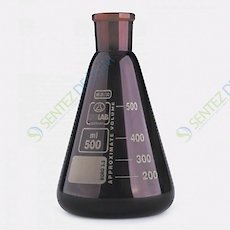 ISOLAB 028.11.502 Erlen - Cam - Şilifli - Amber - 500 ml - NS 29/32