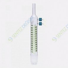 ISOLAB 035.14.250 Soğutucu - Dimroth - Soxhlet İçin - 100/250 ml - Erkek Şilif : NS 45/40 - P.P Yan Kol