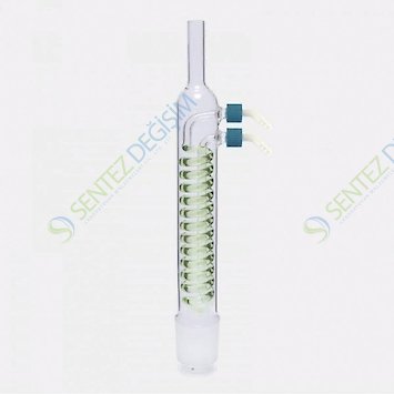 ISOLAB 035.14.070 Soğutucu - Dimroth - Soxhlet İçin - 70 ml - Erkek Şilif : NS 34/35 - P.P Yan Kol