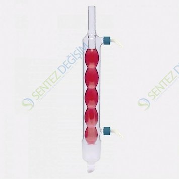 ISOLAB 035.12.500 Soğutucu - Allihn - Soxhlet İçin - 500 ml - Erkek Şilif : NS 45/40 - P.P Yan Kol