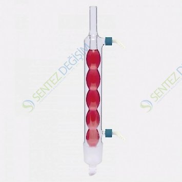 ISOLAB 035.12.070 Soğutucu - Allihn - Soxhlet İçin - 70 ml - Erkek Şilif : NS 34/35 - P.P Yan Kol