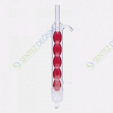 ISOLAB 035.11.500 Soğutucu - Allihn - Soxhlet İçin - 500 ml - Erkek Şilif : NS 45/40 - Cam Yan Kol