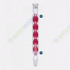 ISOLAB 033.14.250 Soğutucu - Bullu - 250 mm - Dişi Şilif : NS 14/23 - Erkek Şilif : NS 14/23 - P.P Yan Kol