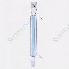 ISOLAB 033.11.402 Soğutucu - Düz - 400 mm - Dişi Şilif : NS 24/29 - Erkek Şilif : NS 24/29 - Cam Yan Kol