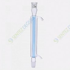 ISOLAB 033.11.253 Soğutucu - Düz - 250 mm - Dişi Şilif : NS 29/32 - Erkek Şilif : NS 29/32 - Cam Yan Kol