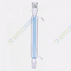 ISOLAB 033.11.160 Soğutucu - Düz - 160 mm - Dişi Şilif : NS 14/23 - Erkek Şilif : NS 14/23 - Cam Yan Kol