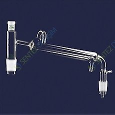 ISOLAB 065.56.001 Destilasyon Bağlantısı Kondenserli Vakum Adaptörlü Erkek Şilif : NS 14/23 Dişi Şilif 14/23 Soğutucu Uzunluğu 160 mm