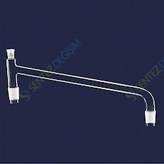 ISOLAB 065.53.029 Destilasyon Bağlantısı - Kondensersiz - Termo. Erkek Şilifler : NS 29/32 - Dişi Şilif : NS 14/23 - Gövde Uzunluğu 350 mm