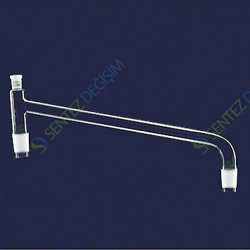 ISOLAB 065.53.029 Destilasyon Bağlantısı - Kondensersiz - Termo. Erkek Şilifler : NS 29/32 - Dişi Şilif : NS 14/23 - Gövde Uzunluğu 350 mm