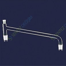 ISOLAB 065.53.014 Destilasyon Bağlantısı - Kondensersiz - Termo. Erkek Şilifler : NS 14/23 - Dişi Şilif : NS 14/23 - Gövde Uzunluğu 150 mm