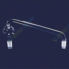 ISOLAB 065.54.014 Destilasyon Bağlantısı - Sıçratma Tutuculu - Kondensersiz - Erkek Şilifler : NS 14/23 - Gövde Uzunluğu 150 mm
