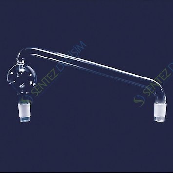 ISOLAB 065.54.014 Destilasyon Bağlantısı - Sıçratma Tutuculu - Kondensersiz - Erkek Şilifler : NS 14/23 - Gövde Uzunluğu 150 mm