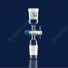 ISOLAB 065.41.029 Adaptör - Konnektör - Musluklu - Dişi Şilif : NS 29/32 - Erkek Şilif : NS 29/32