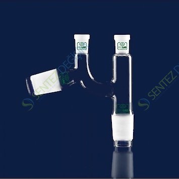 ISOLAB 065.46.005 Adaptör - Claisen Başlığı - Erkek Şilif NS 14/23 - Dişi Şilif NS 29/32 - Açılı Erkek Şilif NS 29/32