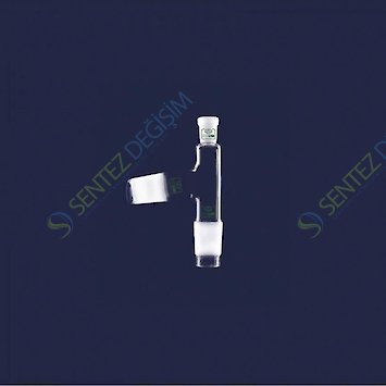 ISOLAB 065.45.001 Adaptör Destilasyon Başlığı Standart Başlık Dişi Şilif NS 14/23 Erkek Şilif NS 14/23 Açılı Erkek Şilif NS 14/23