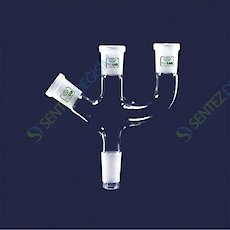 ISOLAB 065.44.002 Adaptör 3 Boyunlu Açılı Ve Paralel Dişi Şilif : NS 19/26 Erkek Şilif : NS 19/26 Açılı Ve Paralel Dişi Şilif : NS 19/26