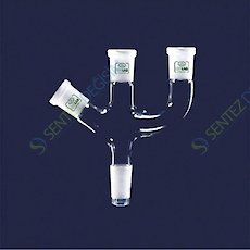 ISOLAB 065.44.001 Adaptör 3 Boyunlu Açılı Ve Paralel Dişi Şilif : NS 14/23 Erkek Şilif : NS 14/23 Açılı Ve Paralel Dişi Şilif : NS 14/23