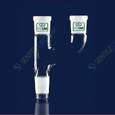 ISOLAB 065.43.001 Adaptör Çoklu 2 Boyunlu Paralel Dişi Şilif : NS 14/23 Erkek Şilif : NS 14/23 Paralel Dişi Şilif : NS 14/23