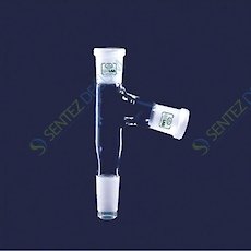 ISOLAB 065.18.003 Adaptör Çoklu 2 Boyunlu Aşağı Açılı Dişi Şilif & Erkek Şilif : NS 29/32 Aşağı Açılı Dişi Şilif : NS 14/23