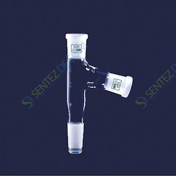 ISOLAB 065.18.003 Adaptör Çoklu 2 Boyunlu Aşağı Açılı Dişi Şilif & Erkek Şilif : NS 29/32 Aşağı Açılı Dişi Şilif : NS 14/23