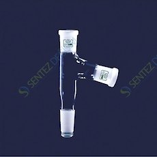 ISOLAB 065.18.002 Adaptör Çoklu 2 Boyunlu Aşağı Açılı Dişi Şilif & Erkek Şilif : NS 19/26 Aşağı Açılı Dişi Şilif : NS 19/26